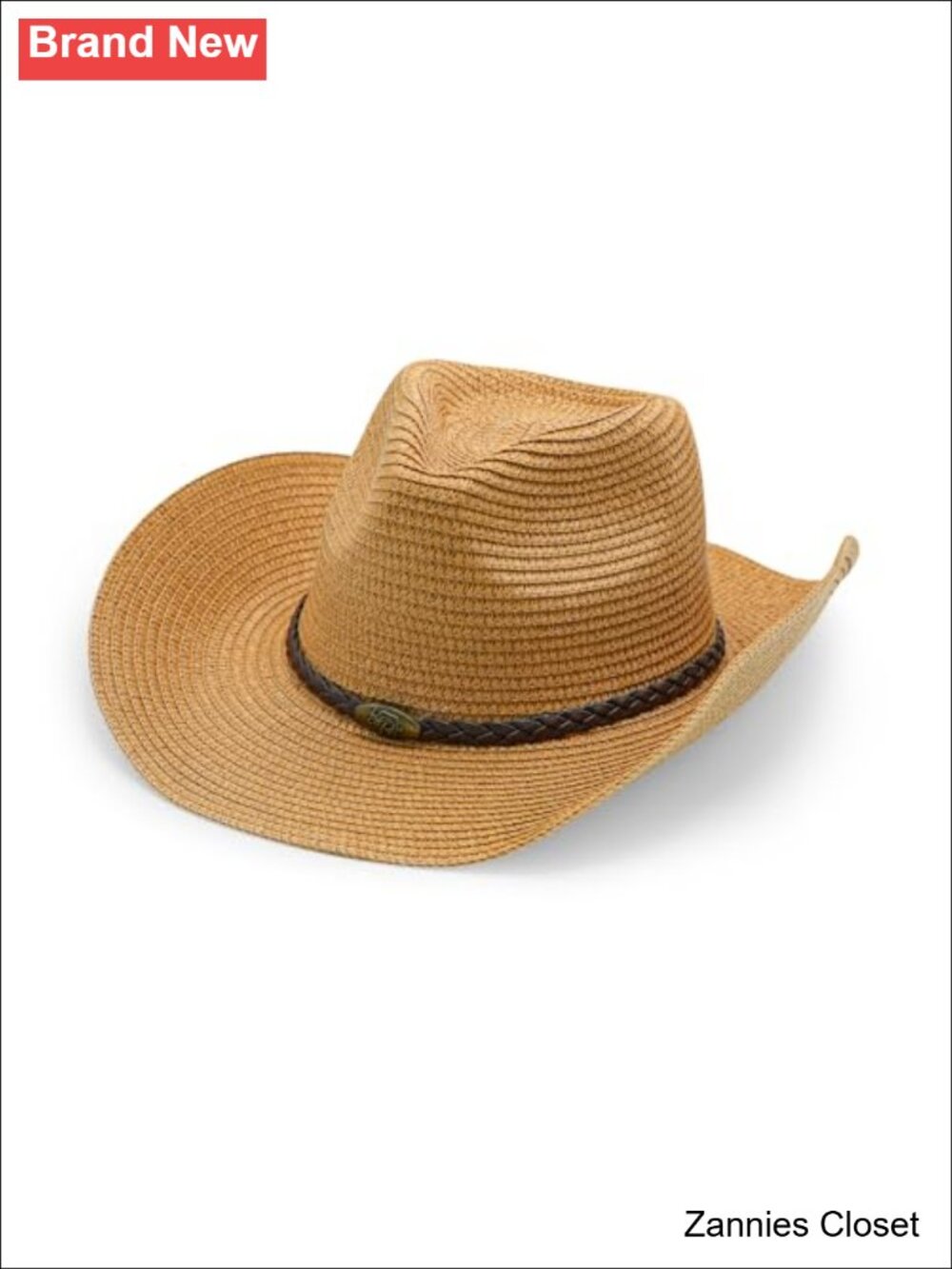 🤠 Wide Brim Straw Cowboy Hat Shapeable Western Sun Hat Beach Garden Hiking
